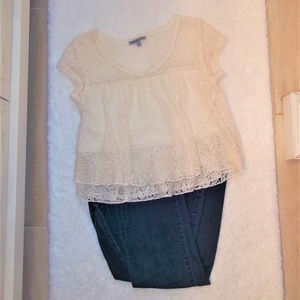 Charlotte Russe White Crop Top Size Small